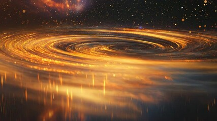 Poster - majestic spiral galaxy with vibrant colors and stars captured in the depths of outer space
