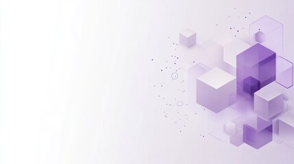 Poster - Abstract Purple and White Geometric Shapes: A Modern Digital Art Design