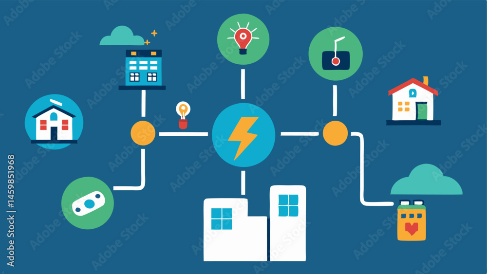 Grid Resilience A depiction of a smart grid responding to outages by ...