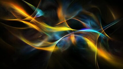 Fototapete - Vibrant multicolored abstract background with swirls and shapes creating a dynamic visual experience