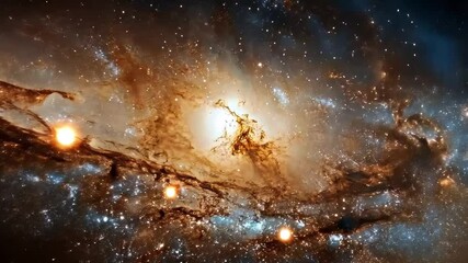 Wall Mural - exploration through luminous nebulae in a vast galaxy during a cosmic journey, galaxy space, of flyi