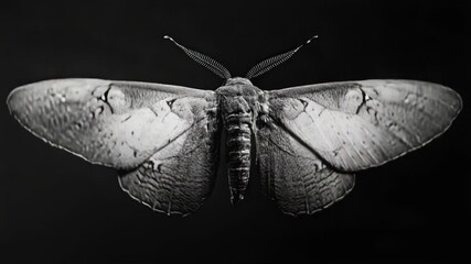 Fototapete - A close-up shot of a moth on a background