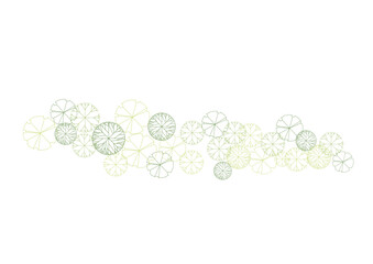 Wall Mural - architecture drawing plant tree top view plan greenery vegetation vector. design nature architectura
