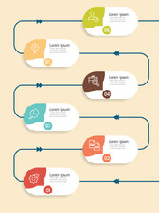 Wall Mural - infographic diagram showing steps of business, education, experiment process for background of repor