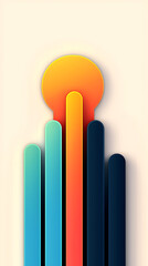 Poster - Abstract Neon Glowing Lines Background
