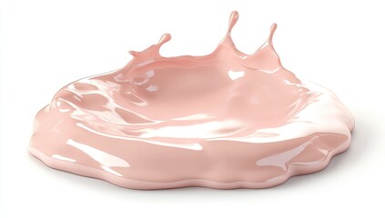 Poster - Creamy pink liquid splash