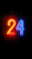 Poster - Neon Number 24