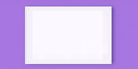 Poster - Minimalist white frame on a light purple wall creating a clean and modern aesthetic look