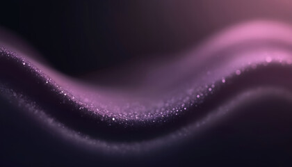 Poster - Abstract illustration shows blur wavy shape in purple, black colors. Design created with gradient, light, textured effect, glowing particles. Perfect for background, wallpaper, cover art, poster