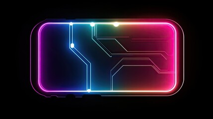 Poster - Futuristic circuit board graphic