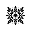 © MatandSterre - Elegant Black & White Floral Mandala Design on White Background