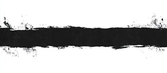 Poster - Abstract Black Horizontal Brush Stroke