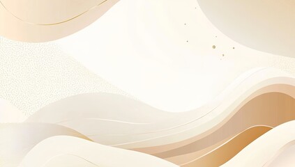 Poster - Abstract beige, tan, and cream fluid graphic design