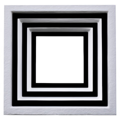 Poster - abstract geometric composition with layered frames in contrasting black and white design elements, i