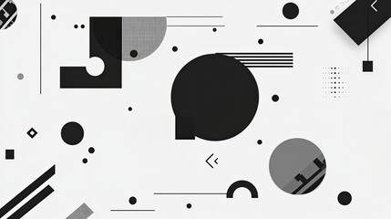 Aufkleber - Abstract geometric shapes composition