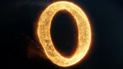 Poster - Particles flow out from a glowing circular shape in cosmic space, Particles flow out from a circular shape