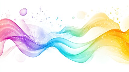 Poster - Abstract rainbow wavy design (1)