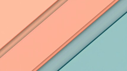 Poster - Abstract geometric design with soft pastel colors. Layers of diagonal lines create a modern, minimalist aesthetic