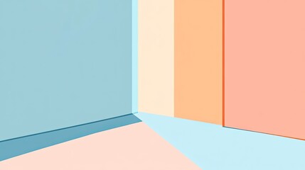 Poster - Abstract interior corner, pastel colors