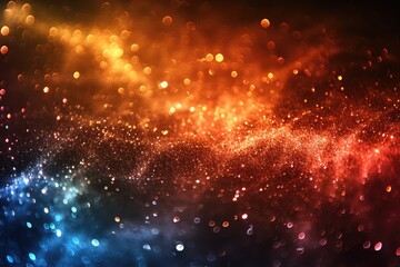Poster - Dynamic interplay of warm and cool colored light particles.