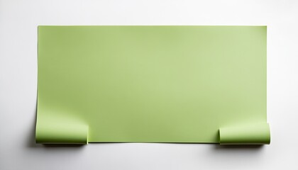 Poster - Blank sage green paper with rolled edges