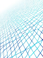 Poster - abstract blue grid pattern - abstract featuring a blue grid pattern on a white background, creating 