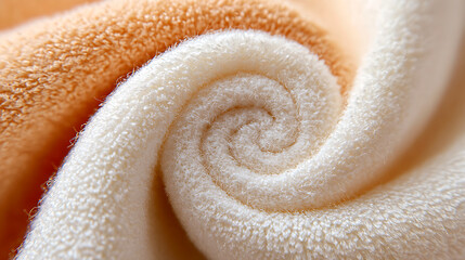 Poster - Cream and Peach Crushed Cotton Textile Texture