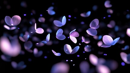 Poster - Delicate, ethereal butterflies in flight, illuminated by soft, vibrant light