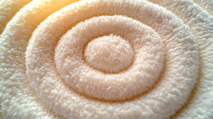 Poster - Cream Beige Spiral Fabric Texture Closeup