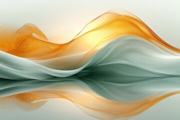 Poster - Abstract flowing forms in soft color gradients.