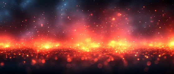 Wall Mural - Abstract scene depicting glowing particles and atmospheric effects