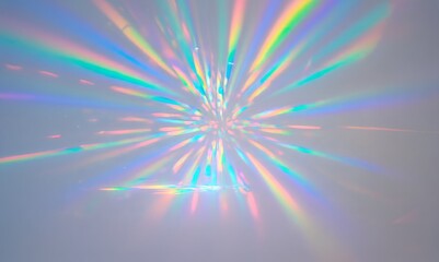 Poster - Vibrant abstract light patterns creating a captivating display of colors in a soft background