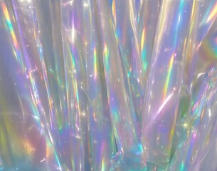Poster - light refracts through transparent material creating abstract patterns and vibrant colors