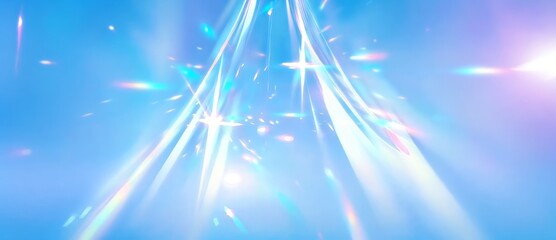 Poster - colorful light abstraction creates a dynamic background with shimmering rays and ethereal elements i