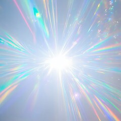 Poster - Colorful light rays burst through an abstract background creating a vibrant and dazzling atmosphere during the midday sun