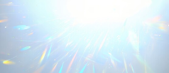 Poster - Abstract light patterns create a vibrant atmosphere with colorful reflections and soft background hues