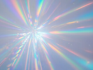 Poster - abstract light patterns create vibrant reflections in a kaleidoscopic display of colors