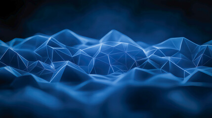 Abstract futuristic - technology with polygonal shapes on dark blue background.
