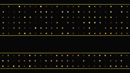 Poster - Dark background with golden lines and glittering dots