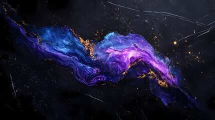 Wall Mural - vibrant black purple cosmic