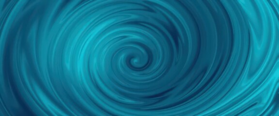 Wall Mural - Abstract swirling backdrop in teal and azure shades, creating a mesmerizing vortex effect, ripple, ocean, glossy