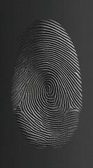 Poster - Close-up of a textured fingerprint, dark gray, swirling pattern, unique identity, security concept, background image