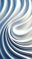 Poster - Draped White Silk Fabric with Fine Sheen and Fluid Folds