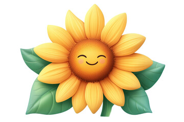 Poster - Bright yellow flowers with green leaves on a transparent background showcasing natural beauty and vibrant color for design purposes