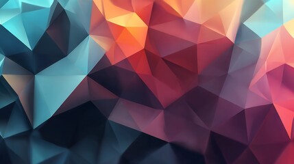 Poster - Abstract multicolored low polygon graphic background, modern design concept