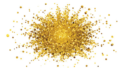 Poster - Vibrant golden explosion with radiant bursts and sparkling elements suitable for celebratory events or festive occasions