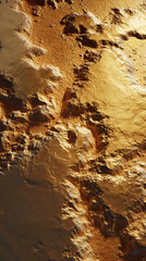 Aufkleber - Golden texture resembling a mountainous landscape, showing depth and shadow play, suitable for luxurious or abstract backgrounds