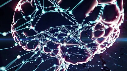 Poster - Neural network illuminating intricate brain pathways, revealing complex cognitive processes, synaptic connections, and dynamic neural interactions through glowing digital visualization