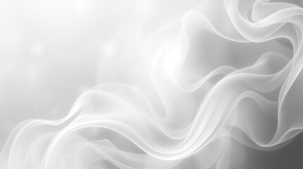 Poster - Abstract grayscale flowing fabric with soft light and shadow