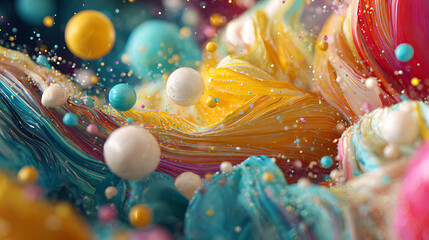Poster - 3D render of an abstract